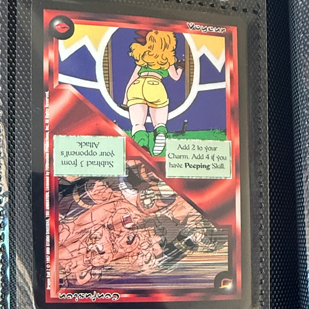 Vintage 1997 Ani-Mayhem Dragon Ball Z Confusion/Voyeur promo card